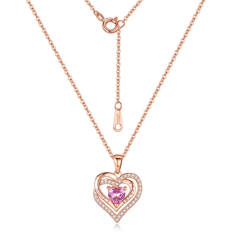 

Fashion Jewelry Bling Diamond Heart Pendant Necklace Cz Heart Necklace Jewelry