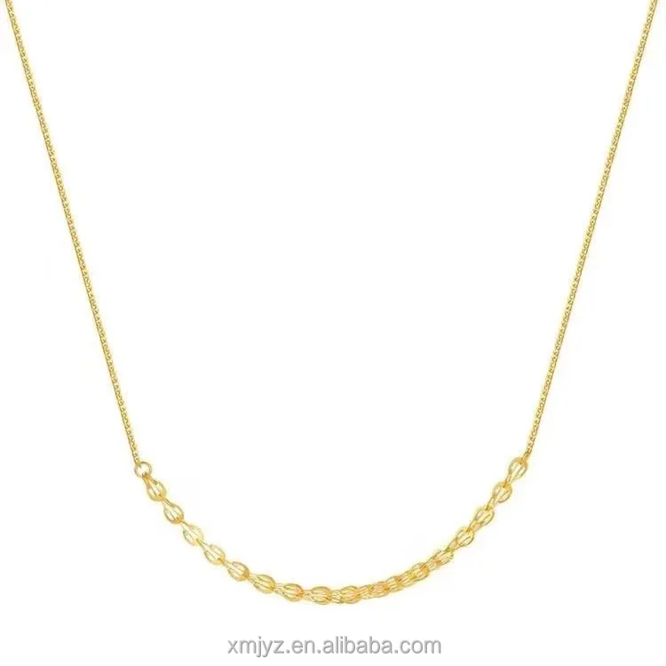 

Certified 18K Gold Necklace Gold Yellow All Phoenix Tail Chopin Rose Gold Half Chain Au750 Bracelet Women Simple Color