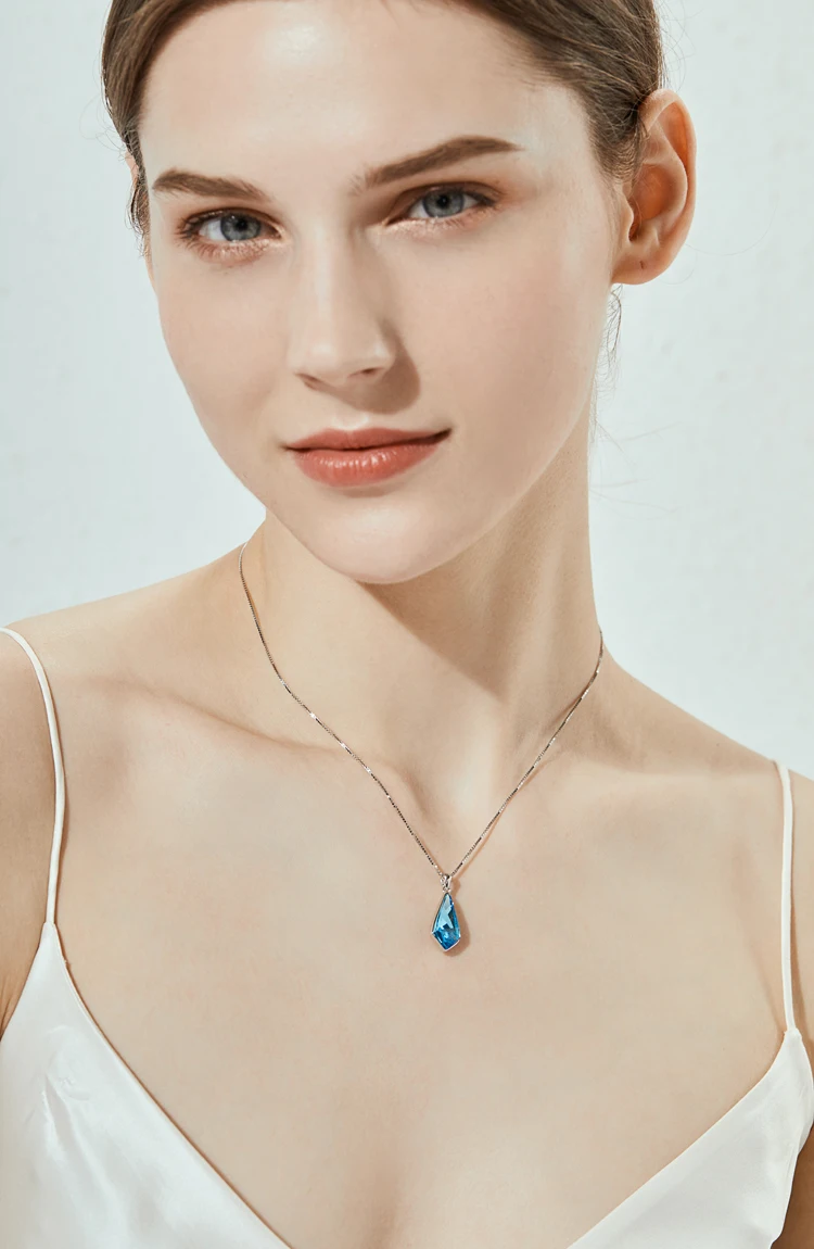 Luxury Custom Crystal Necklace Pendant 925 Sterling Silver Jewelry Gold