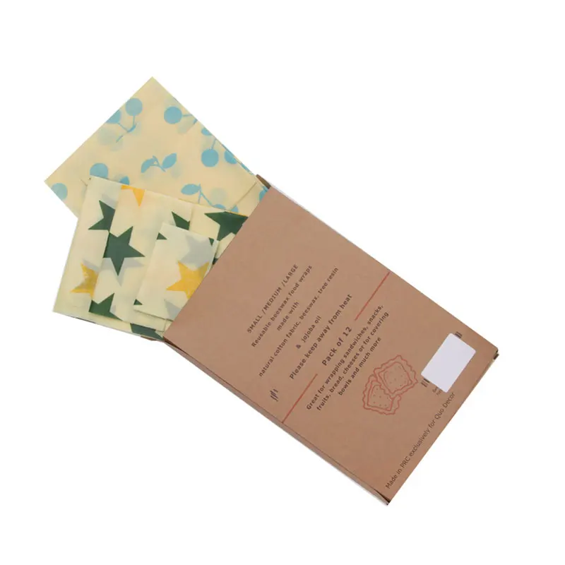 
Beeswax wrap organic reusable organic cotton food wraps custom design  (62437905666)