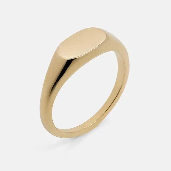 

Stainless Steel Plated 18k Gold Solid Gold Finger Stamp Ring, Siver,steel corol, gold, rose gold,customized