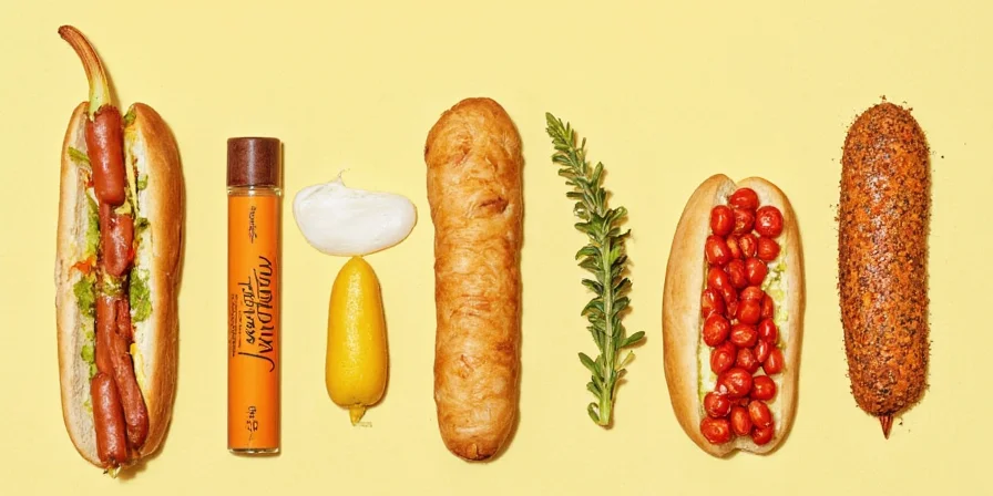 Gochugaru and Kimchi Relish Hot Dog