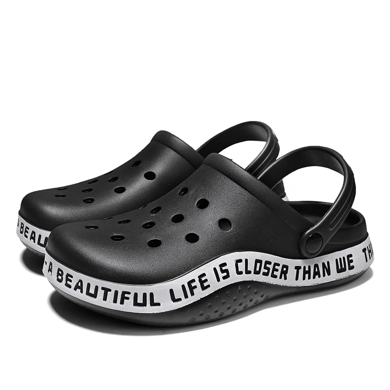 

Men's chunky topless semi-slipper sandal for men New Arrivals EVA Couple Clogs Shoes Adults Men Garden Shoes