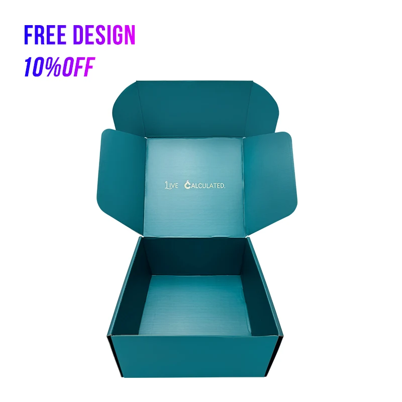 

Free Design logo Eco Friendly Color Printing Corrugated Paper Clothing Packaging Shipping Box
