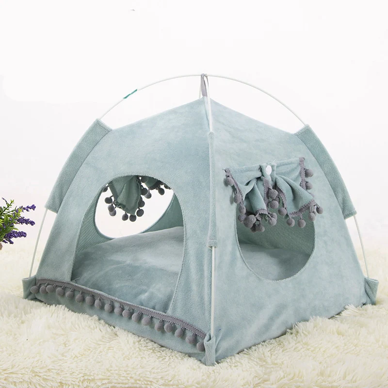 

Pet Products The Four Seasons General Teepee Closed House For A Cat With Floors Cat Tent, 4 colors