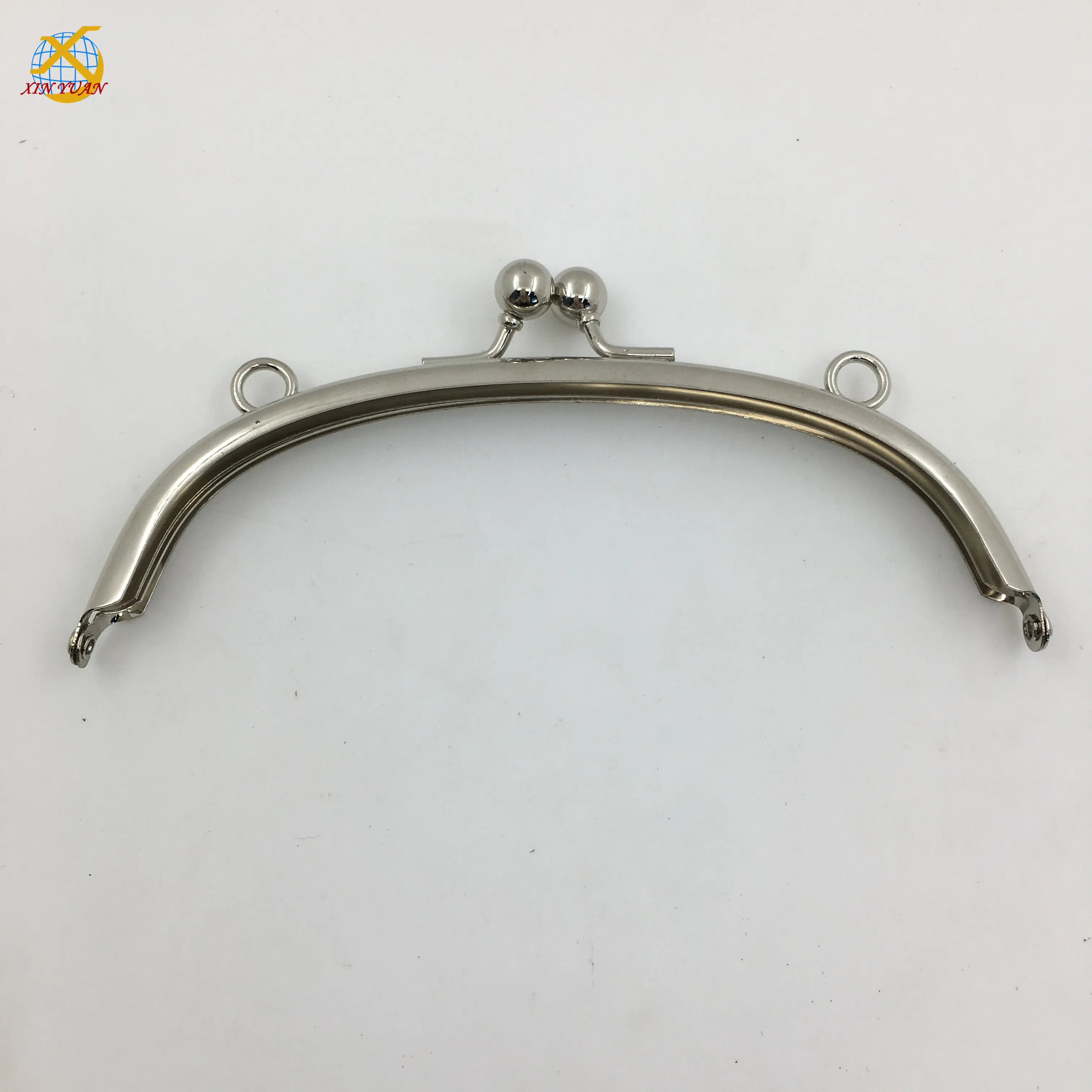 

14*4.5cm Metal Kiss Lock Purse Frame Bag Making Accessories, Nickle/customized
