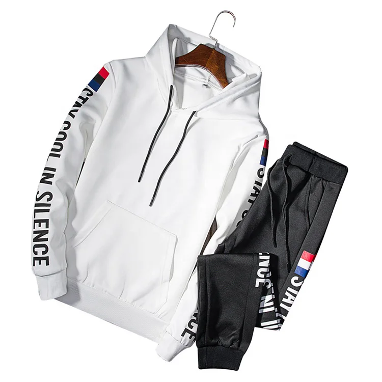 

New Fashion Comfortable Jogger Wholesale Sporting Mens 2020 Tracksuit, Black,white