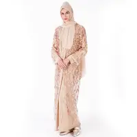 

muslim dress 2019 Luxury Lace Embroidery Abaya Sequins Robe Long Islamic Muslim Dress abaya dubai islamic clothing