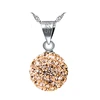 S925 sterling silver diamond pendant crystal necklace