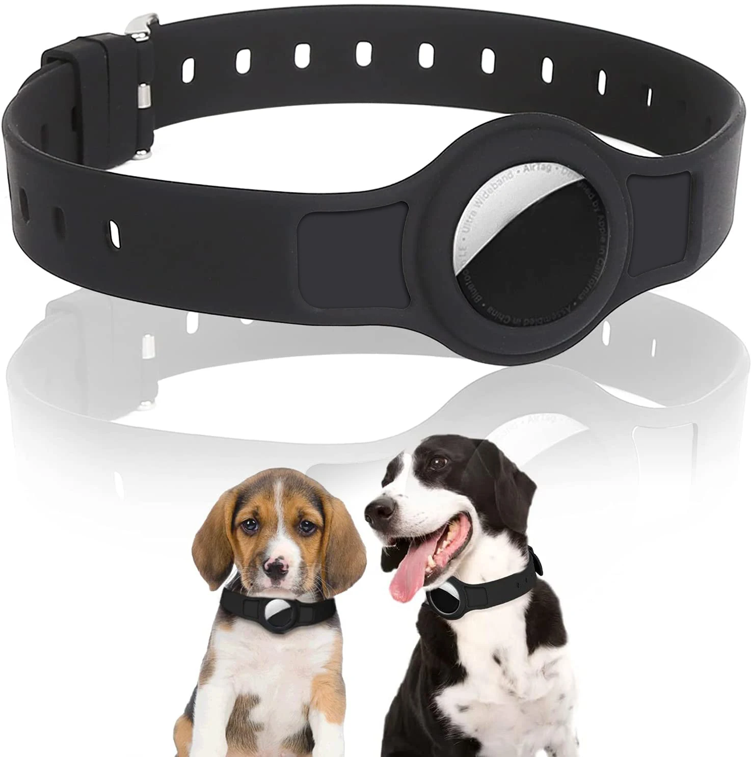 

Anti-lost Waterproof Tracker GPS Cover Silicone Cat Dog Collar Protective Case for AirTag Pet Collar, 10 colors