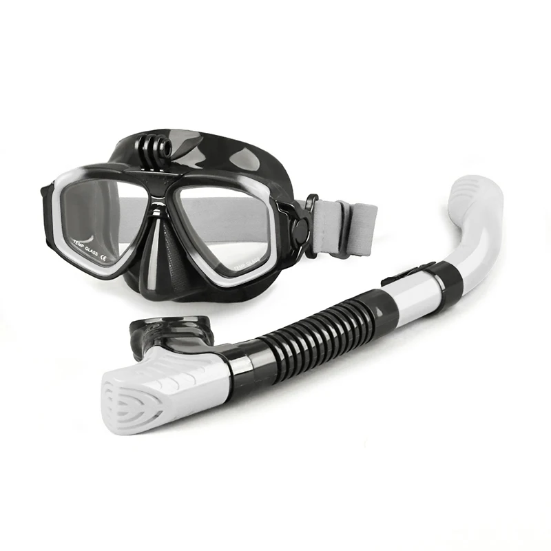 

New Arrival dry snorkel mask set diving snorkel equipment freediving spearfishing mask diving goggles snorkel gear