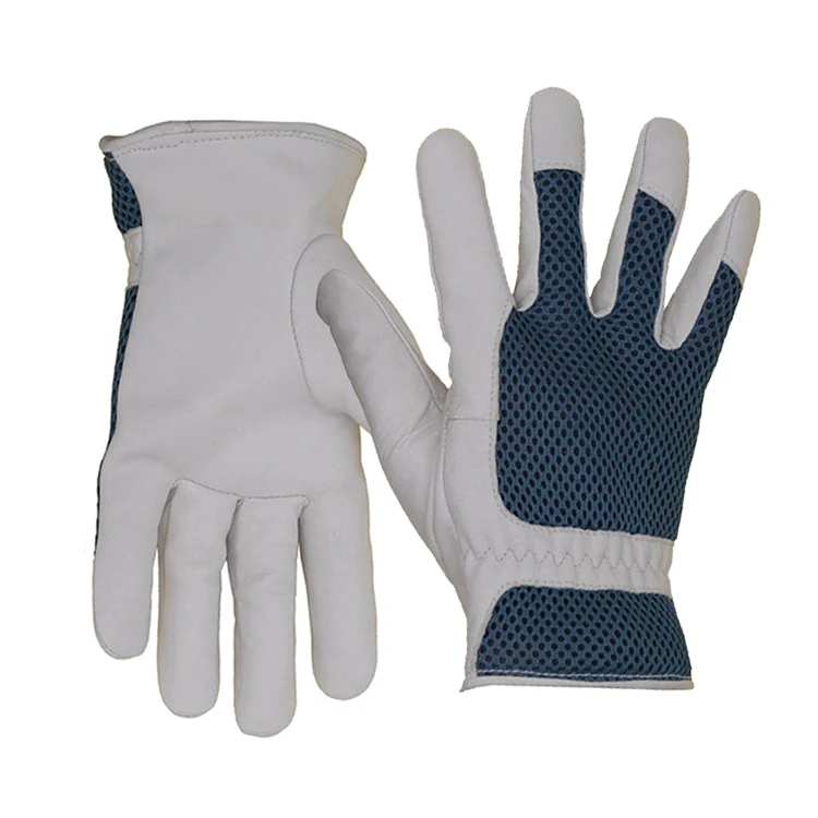 

HANDLANDY Premium full gain goatskin garden gloves,Safety hand protection gloves for garden digging, Green