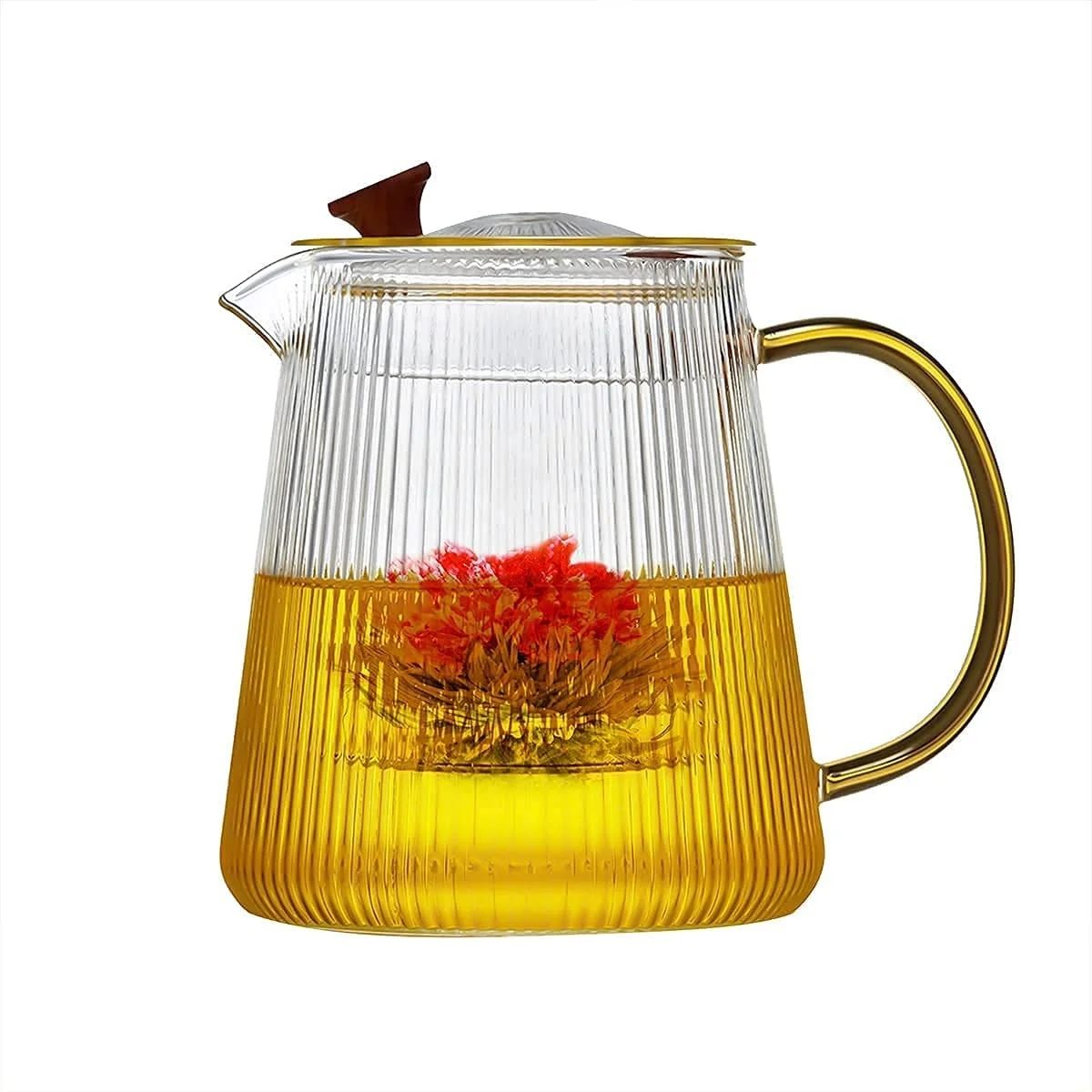 

Teapot with detachable brew, 1000ml glass teapot, teapot borosilicate glass kettle, Transparent