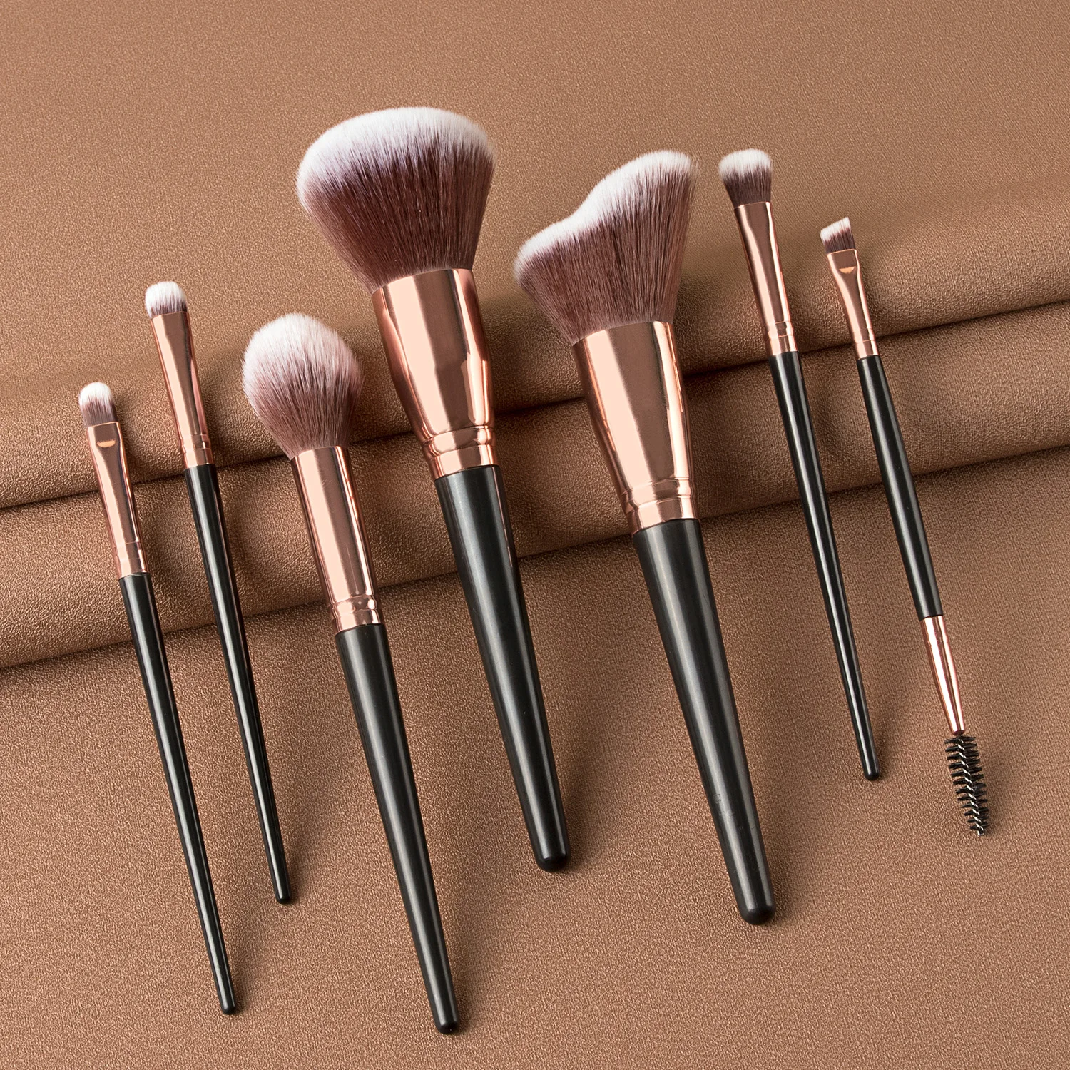 

7 pieces black big head best cheap full makeup brush set