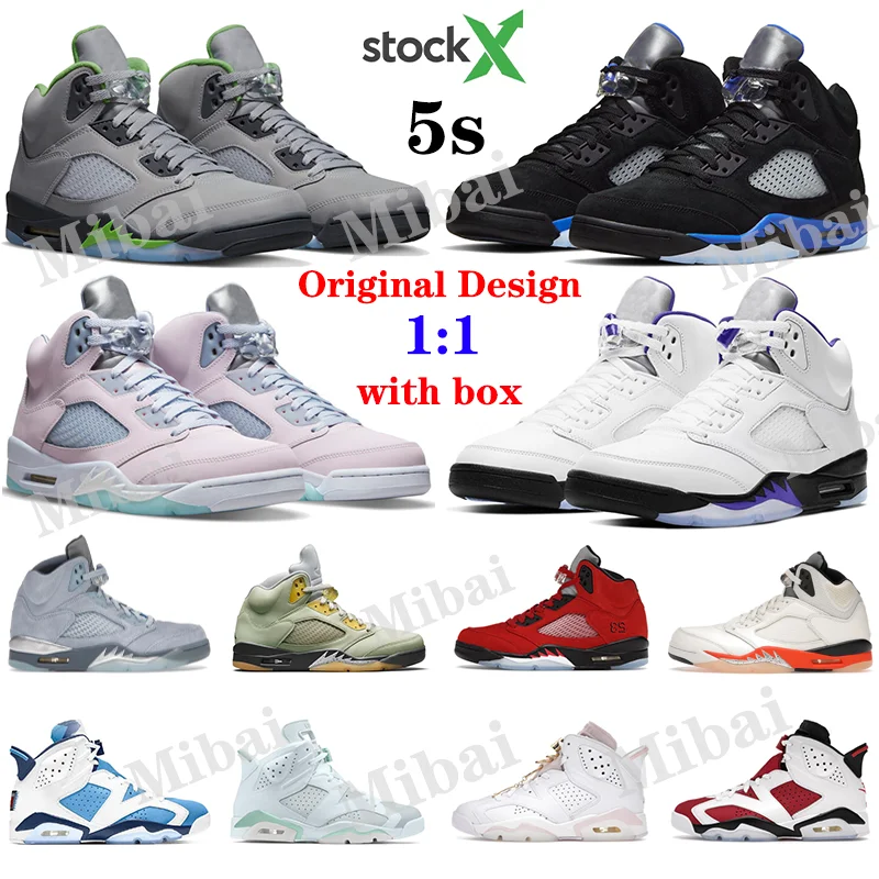 

In Stock X Newest High retro OG quality Jordan 5 Retro Easter Green Bean Racer Blue UNC Basketball Shoes Jordan 5 retro shoes