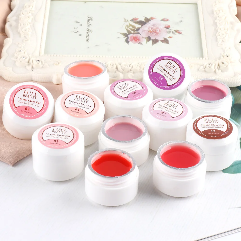 

Wholesale Crystal Jelly Nail Gel Painting Gel Nail Polish, 12 colors