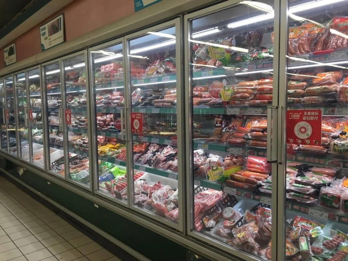High quality glass door cold room supermarket Heated feezer glass door