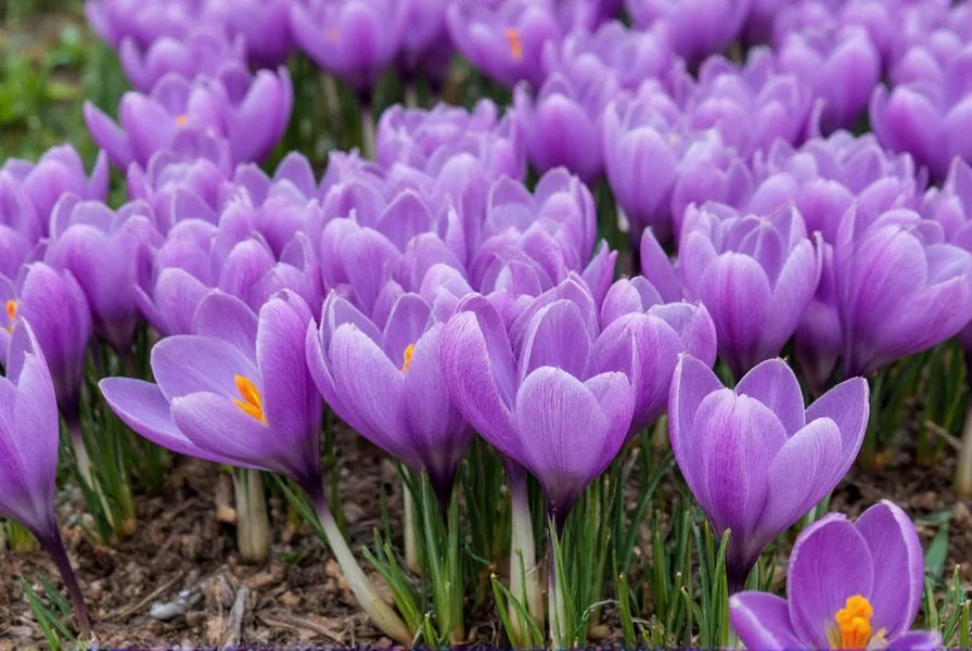 Close-up of hands harvesting saffron stigmas from Crocus sativus flowers at dawn