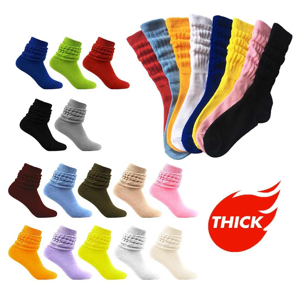 

Wholesale Colour Fashion Slouch Socks For Women Winter Warm Fuzzy Socks Women Socks, 15 colors