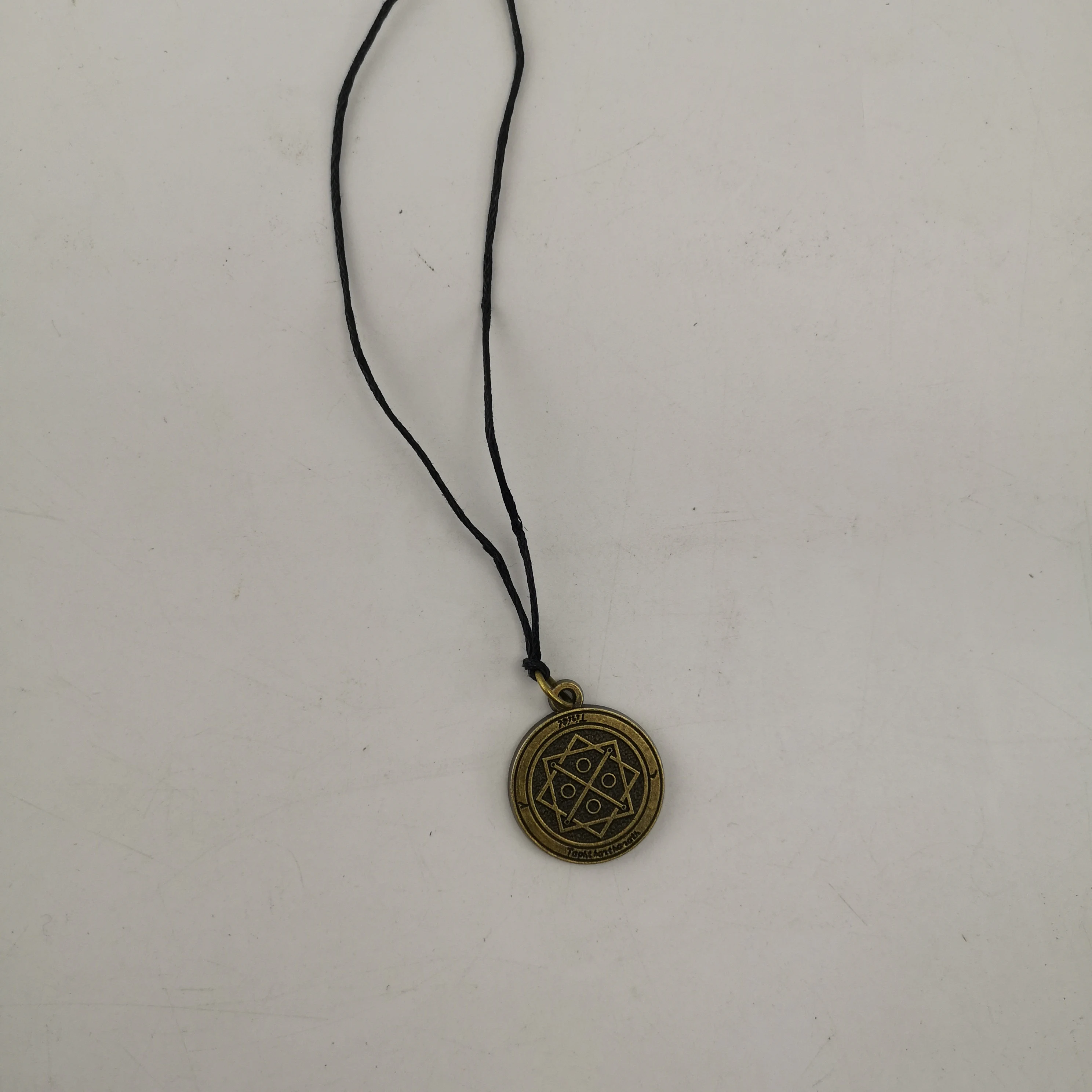 定制锌合金泰国金钱护身符吊坠财富健康青铜魅力硬币吊坠