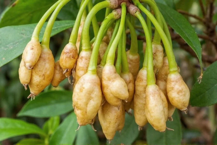 Healthy ginger plant showing mature leaves and developing rhizomes