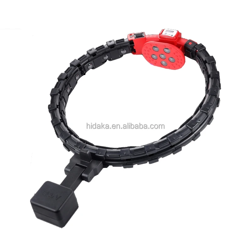 

2021 New Design Non-Dropping Spinning Loop Auto Counter Smart Hoop Magnet Hula Hu hoop, Black