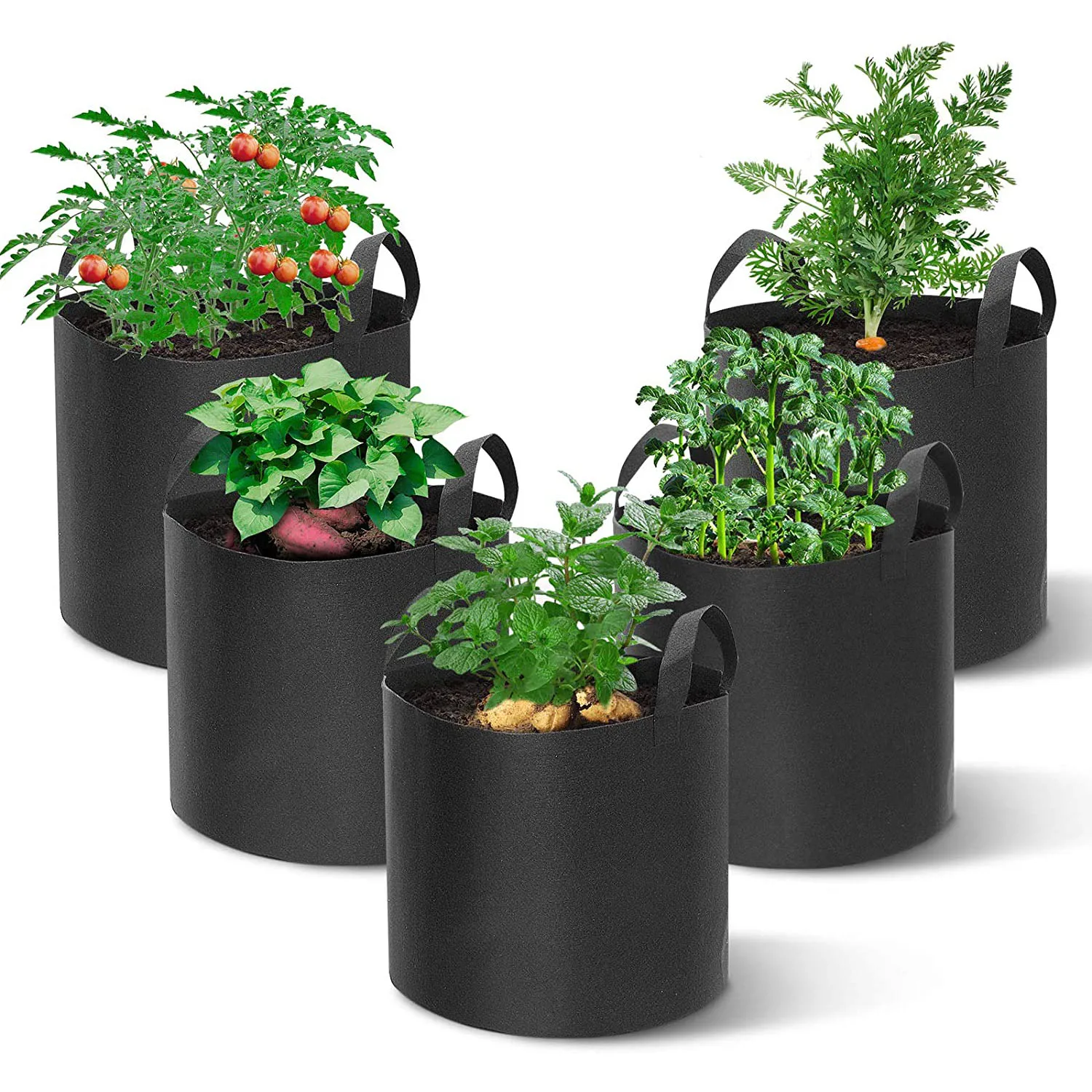 

TGB-A005 5 gallon grow bag non woven grow bag fabric grow bags, Customized