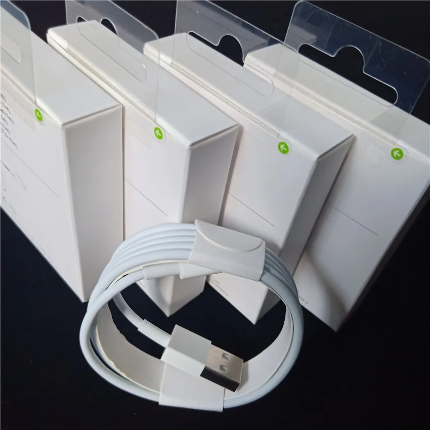 

Free shipping High quality 1m 3ft Synchronous data usb Charging cable for iphone 6 8 X cable With original New packaging box, White