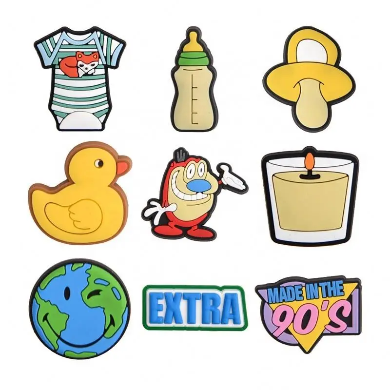 

High Quality Cute Decorations Extra Shoe Charms Holder Anime Shoes Pins Pvc Cartoon 3D Badges for Friends Toys Boys Gift, Jewelry