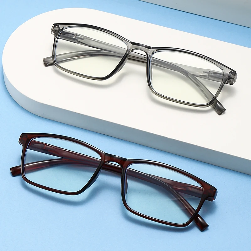 

2108 Cheap Rectangle Reading Glasses Anti Blue Light Quality Readers Spring Hinge Glasses for Men and Women