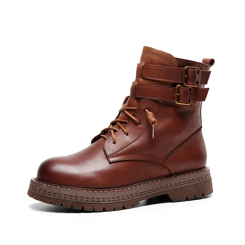 

Women leather shoes leather handmade high top women boots high quality, 2 color