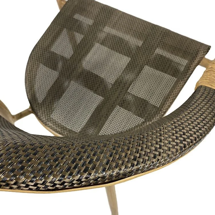 
Brand New Brushed Patio Set Square Chair Stackable Cast Outdoor Furniture Table And Aluminum Rattan Bistro Chairs 