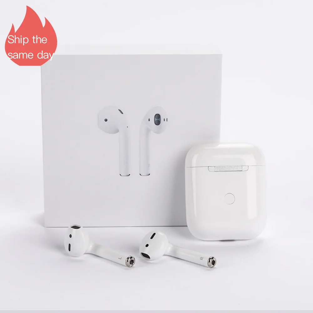 

prix dusine airpds 2 original 1:1 airoha 1562a blootooth tws 6 wireless eartips appling air 2 airpode pro 2 with serial number, White black