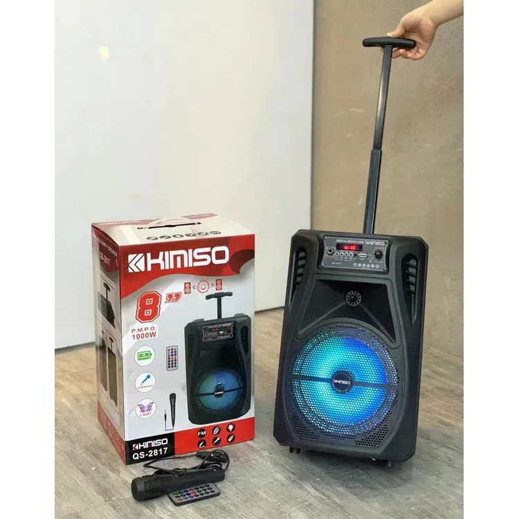 

QS-2817 Best Selling DJ Speaker KIMISO 8inch Big Rod Speaker With Remote Control