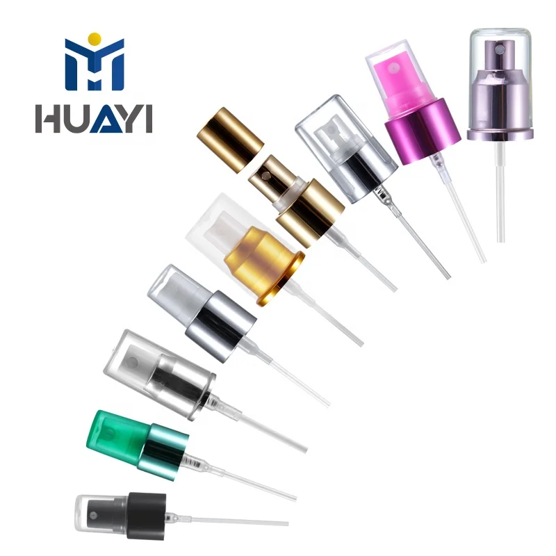 
HUAYI Sale 11mm 12mm 13mm 14mm 15mm 18mm 20mm 24mm 28mm Aluminum plastic perfume pump cosmetic fine mist sprayer 
