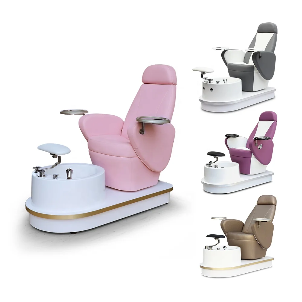 

Cheap Price Luxury Modern Beauty Nail Salon Furniture Pipeless Whirlpool Swivel Foot Spa Manicure Pedicure Chair