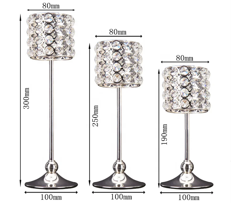 Image of Manufacturer wholesale crystal candlestick wedding decoration for wedding event