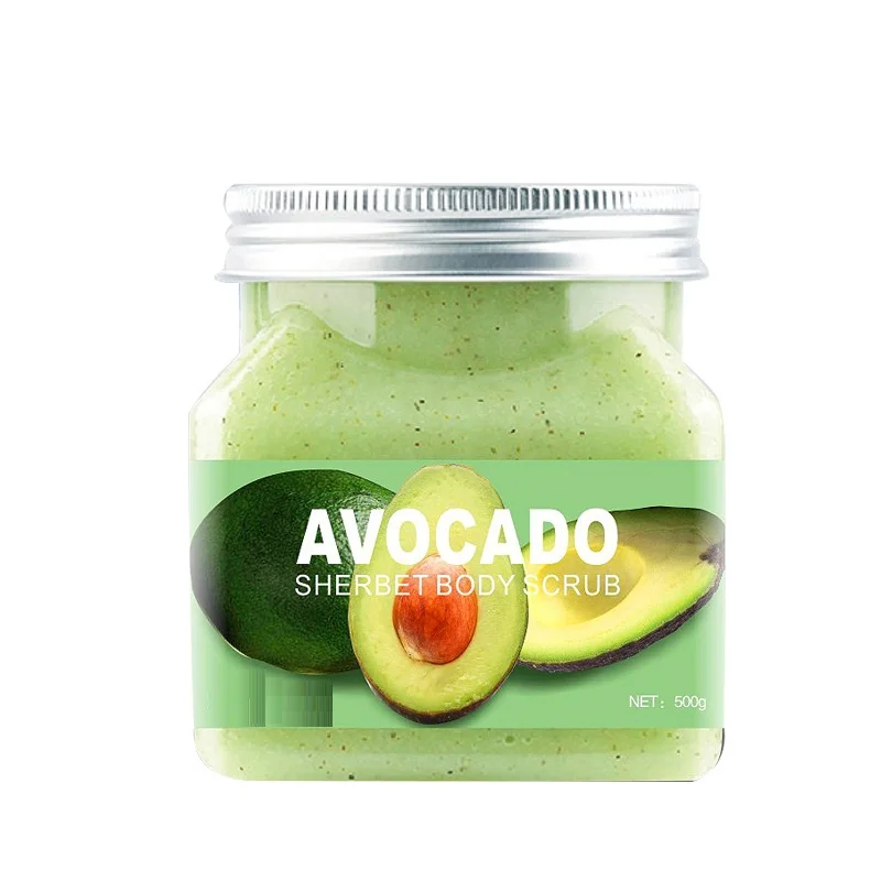 

New Arrival Body Scrub Shea Coconut Fruit Remove Acne Blackheads Peeling Gel Face Body Scrub, As picture show