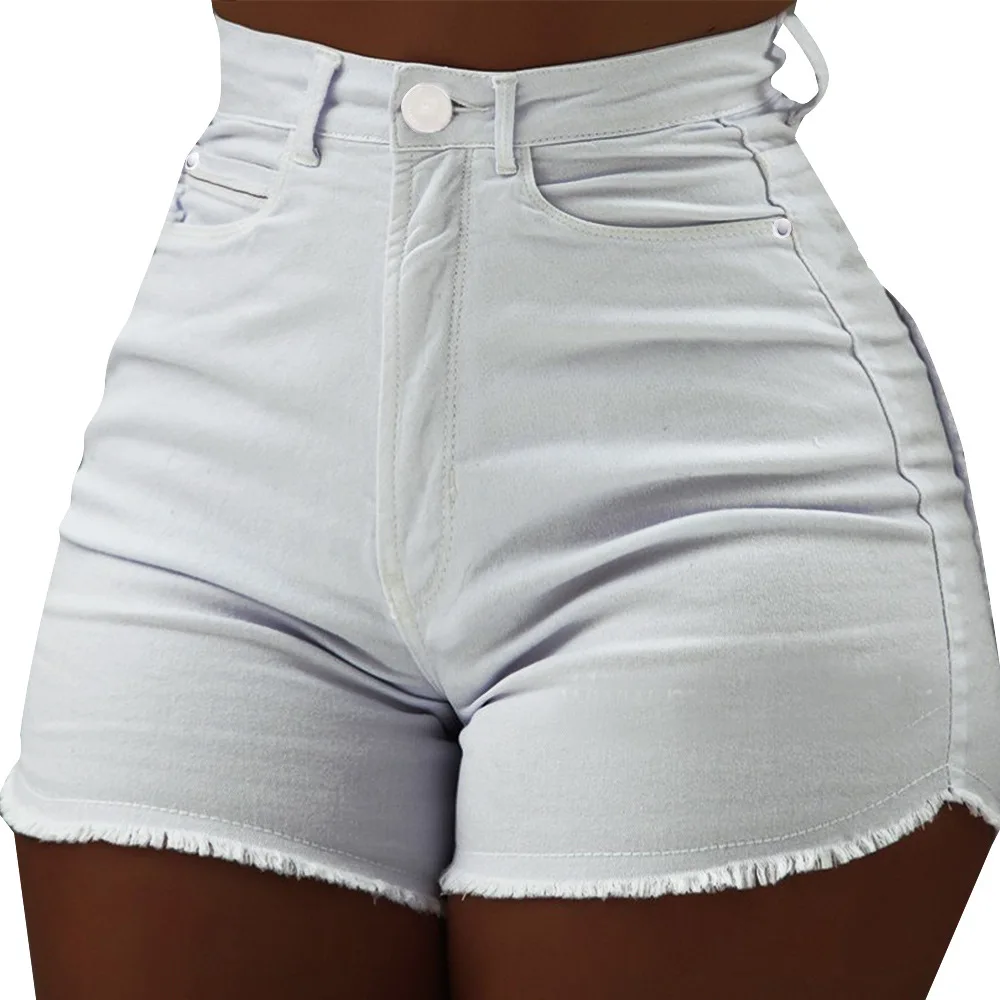 

Solid Color Denim Sexy Hot Shorts Summer 2021 Women Casual Fashion High Waist Stretchy Jeans Shorts, Pictures showed