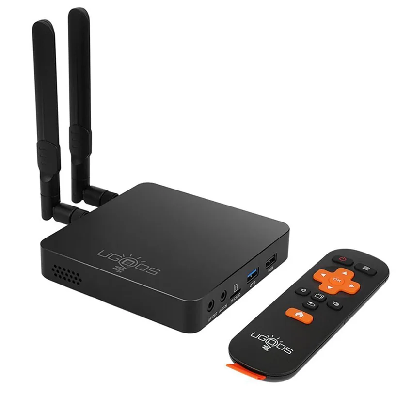 

UGOOS AM6B Plus TV Box Android 9.0 Quad Core DDR4 4GB RAM 32GB BT5.0 Support Multi Language, Black