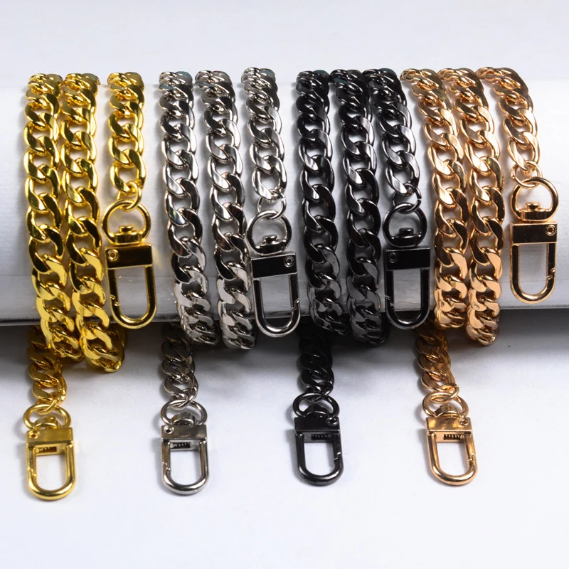 

Factory supply handbag hardware metal hand strap custom selling chain for bag metal chains bag chain, Gold, shine silver, gun metal, antique color...etc