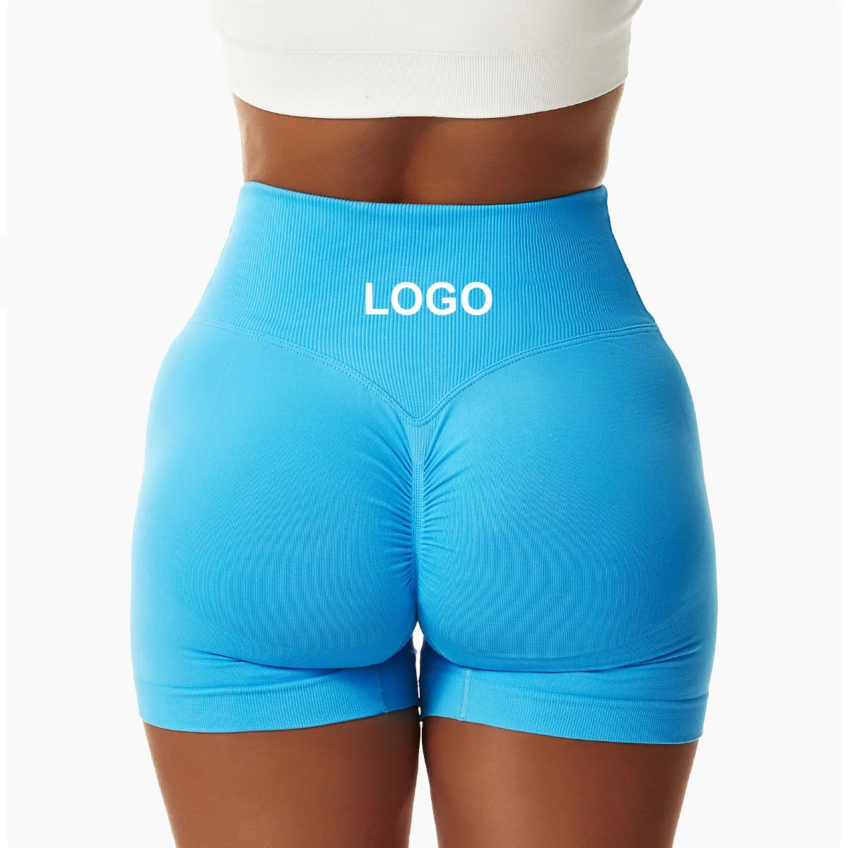 

Custom Logo Seamless Butt Scrunch Shorts Gym Fitness Yoga Wear High Waist Women biker Shorts Sportswear Workout Yoga shorts