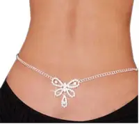 

AE-CANFLY New Europe and America Burst Sells Waist Chain Rhinestone Butterfly Body Chain 1K2028