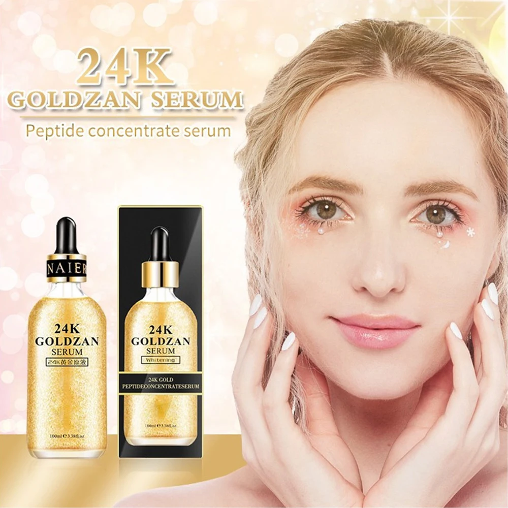 

Safety Skin Care Anti Aging Wrinkle Serum Hyaluronic Acid Collagen Face Serum Organic Facial Whitening 24K Gold Serum For Face