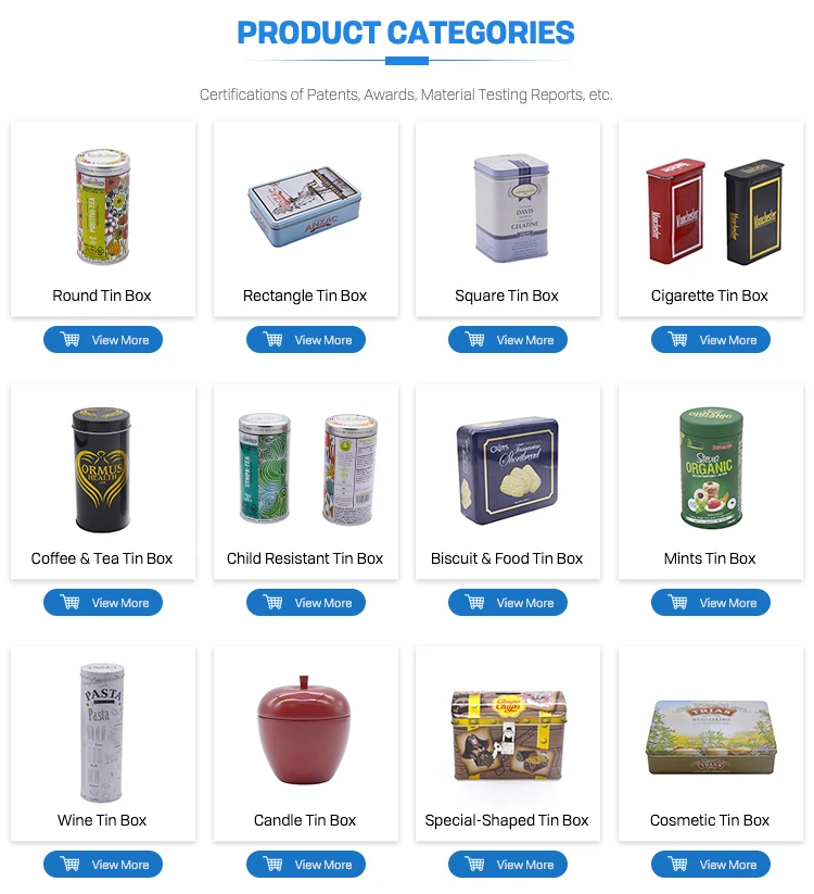 Factory Supply Gold Hinged Lid Copper Tea Tins For Storage