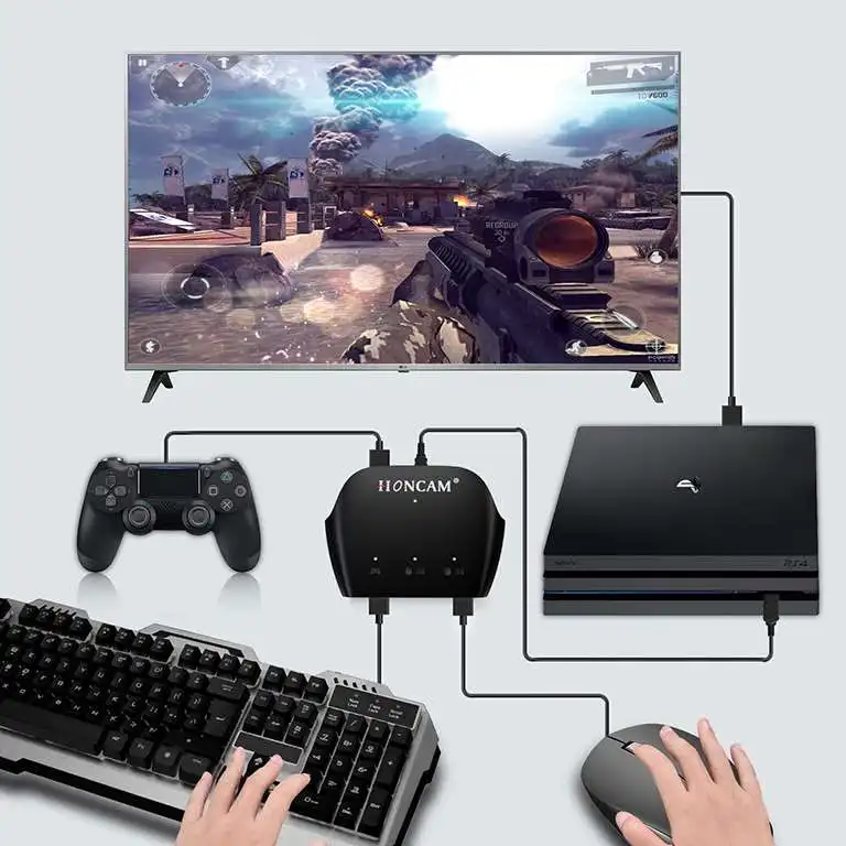 

New design Keyboard and mouse converter for PS4/Xbox One/Switch/PS3/PC, Black