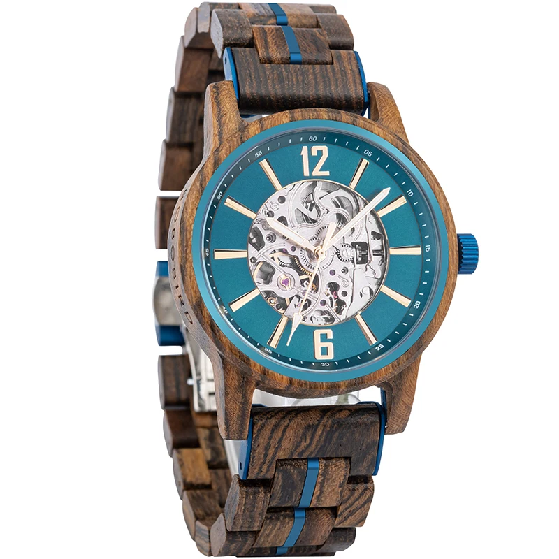 

BOBOBIRD 2022 custom logo oem box luxury mechanical handmade design wholesale dropshipping Wooden Watch