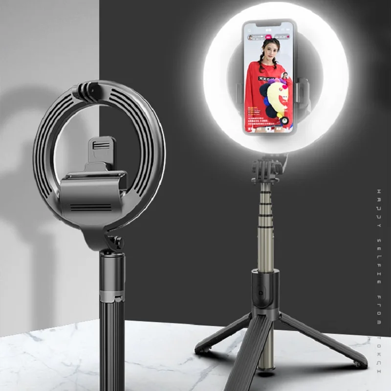 

L07 Selfie Stick Tripod Adjustable Brightness Fill Light Selfie Stick Wireless BT Remote Control Selfie Stick