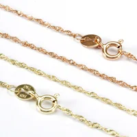 

N003897 silver 925 water wave single chains necklace wholesale jewellery making rope chain