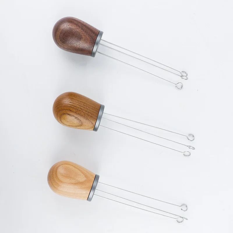 

Espresso Solid Wood Handle Coffee Needle distribution Tool Needle Type Coffee Powder Distributor Barista coffee